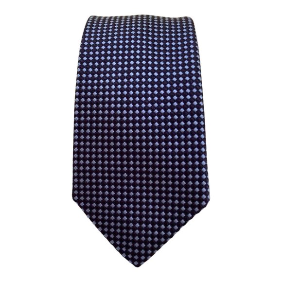 FUMAGALLI MILANO Blue Geometric Silk Tie Made In Italy 59